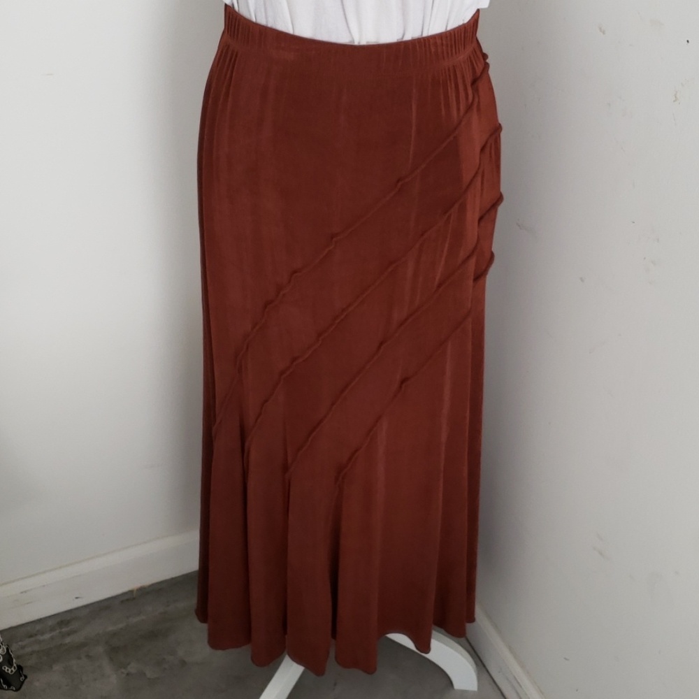 Brown flowy long skirt